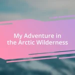 My Adventure in the Arctic Wilderness